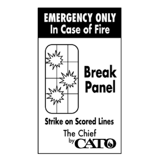 Cato Chief Plastic Fire Extinguisher Cabinet W Hammer Red