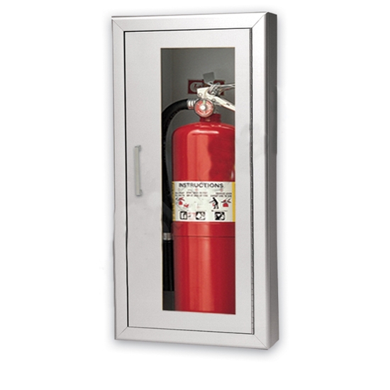 Larsen S Aluminum Semi Recessed 2 1 2 Fire Extinguisher Cabinet