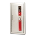 Larsen's Stainless Steel Semi-Recessed (3½" Projection) Fire Rated Fire Extinguisher Cabinet (MP5/MP10) - FS-SS2409-R4-VD 