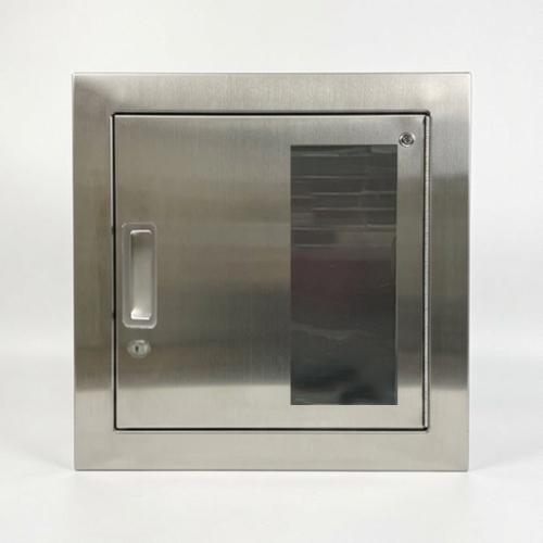 Stainless Steel Vertical Duo AED Cabinet